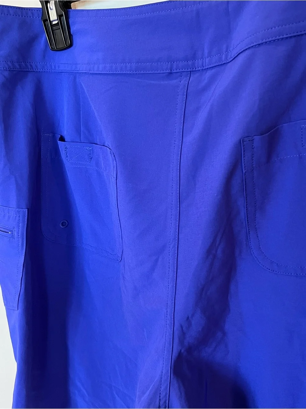 LL Bean Womens Size 12 Nylon Blend Lightweight Hiking Shorts Indigo Purple SPF